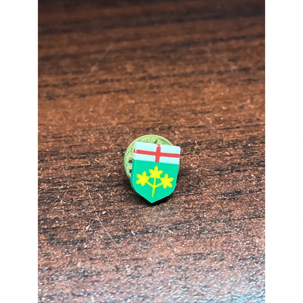 Ontario Canada Coat Of‎ Arms Plastic Lapel Hat Pin